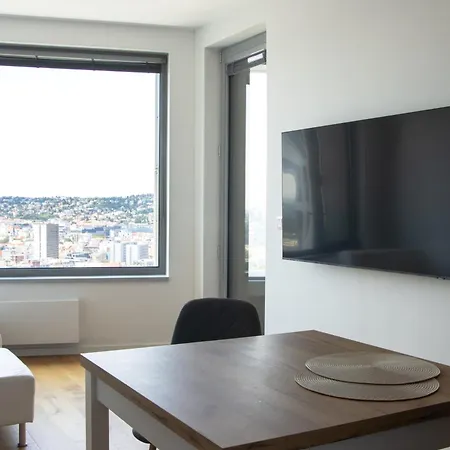 With Sunset View Over